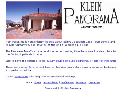 Klein Panorama Guest House